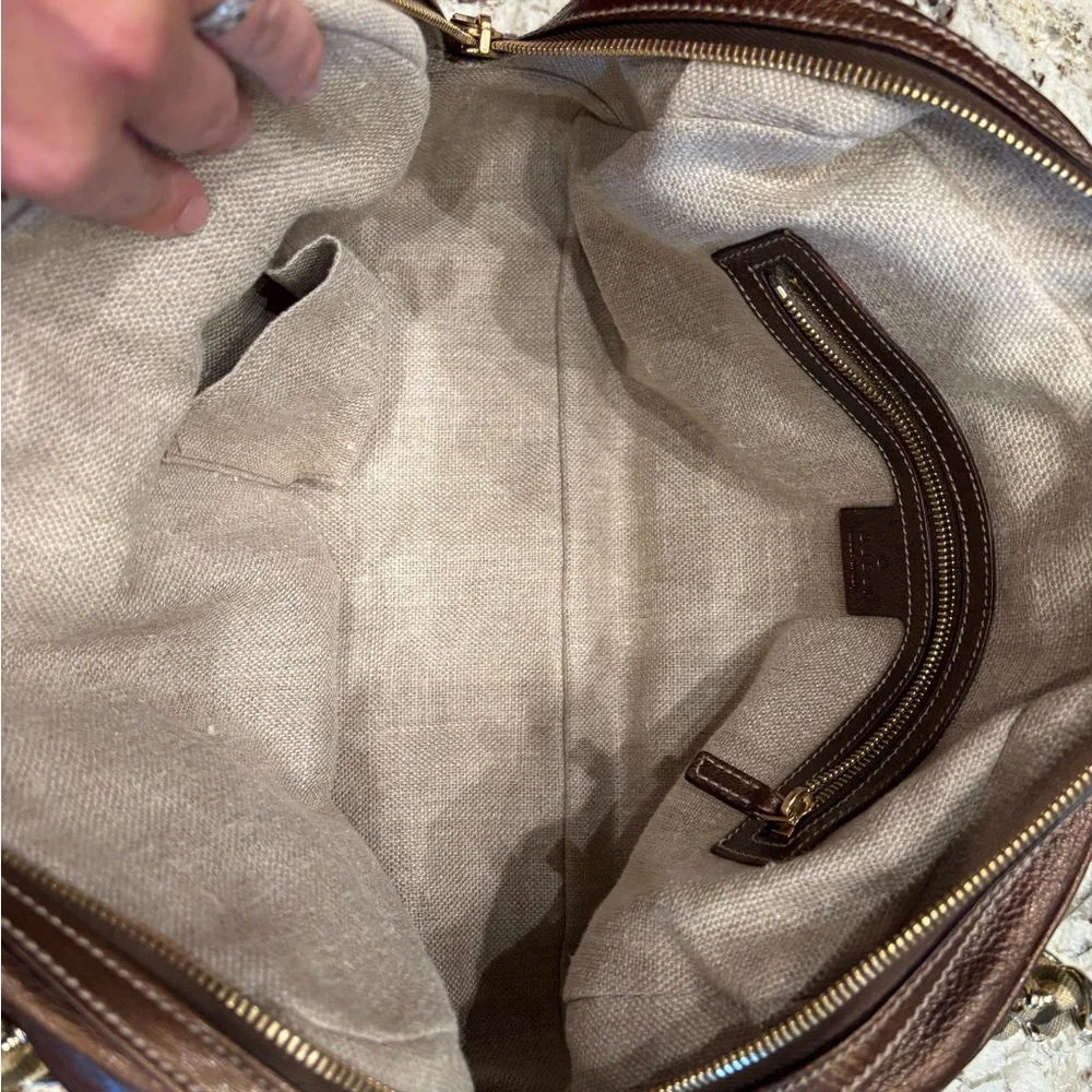 Gucci! Brown Leather Women's Bag - Picture 4 of 7